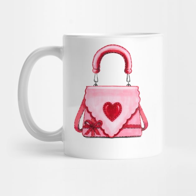 Pink Heart Shape Cute Purse by Svetlana Pelin